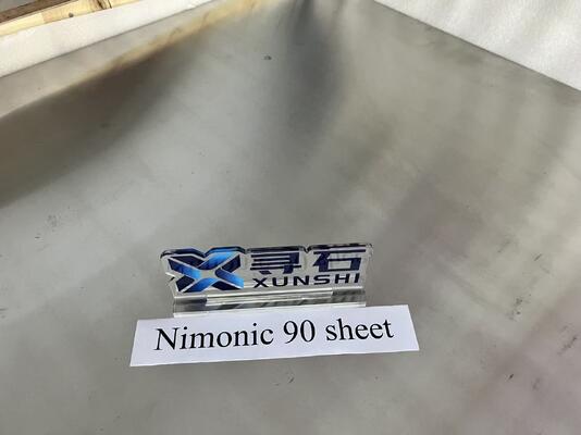 Nimonic 90 Placa laminada a frio para utilização a temperaturas até 920°C UNS N07090 Werkstoff Number 2.4632
